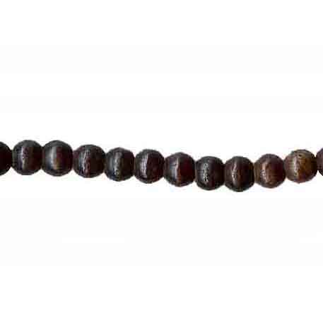 BONE ROUND SMOOTH 06MM BLACK COLOR